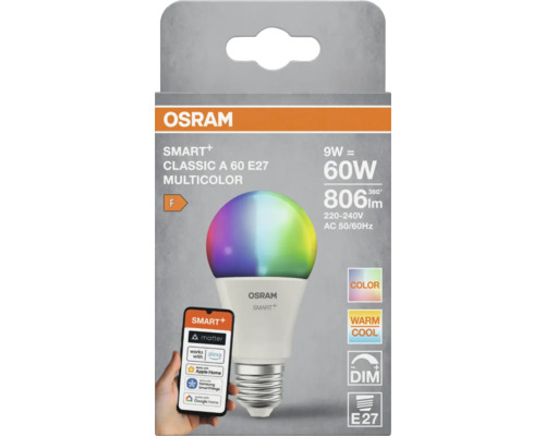 Osram Smart Plus Classic A 60 E27 Multicolor LED-Lampe
