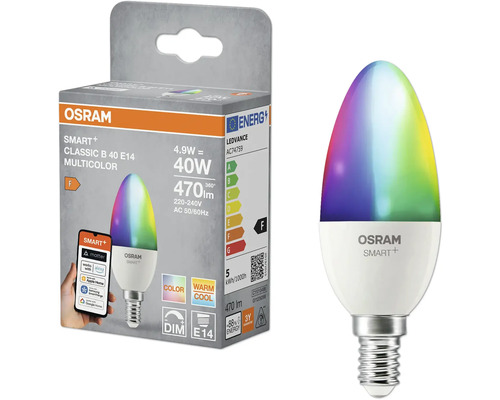 Osram Smart+ Classic B 40 E14 Multicolor Lampe mit Verpackung