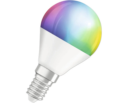 LED Lampe mit E14 Sockel und Farbwechselfunktion