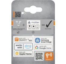 SMART+ Spot PAR16 50 GU10 Multicolor Produktverpackung mit Matter-Kompatibilität und Unterstützung für Smart Home Systeme