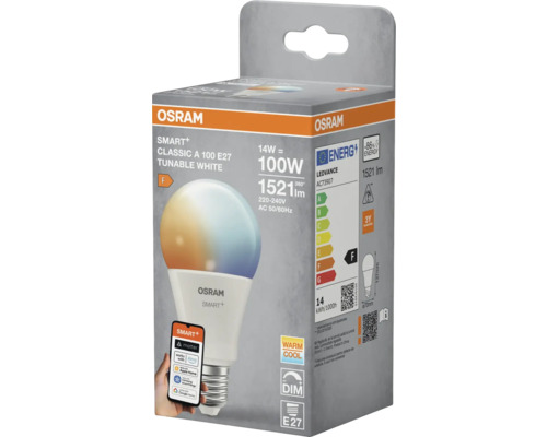 Osram Smart Plus Classic A 100 E27 Lampe in Verpackung