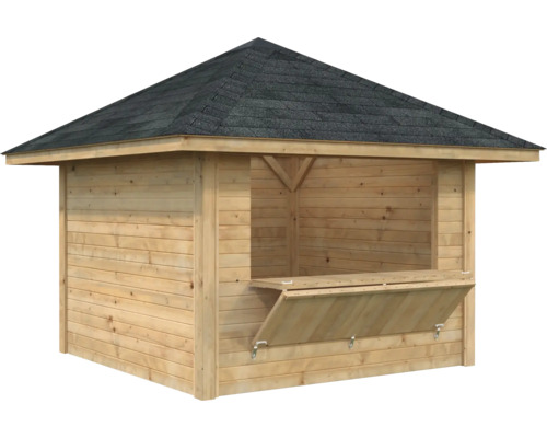 Holz Pavillon mit Dach und Klappe
