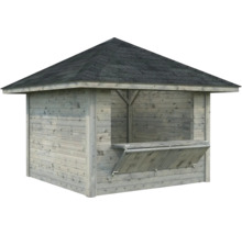 Holz Gartenausgabe mit Dach und Ausgabefenster