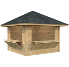 Holz Gartenpavillon mit Dach und Ausstellfenstern