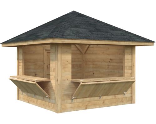 Holz Gartenpavillon mit Dach und Ausstellfenstern