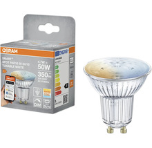 Osram Smart Plus Spot PAR16 50 GU10 tunable white im Karton und einzelne Glühbirne