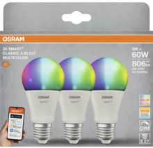 Osram Smart+ Classic A 60 E27 Multicolor 3er-Packung