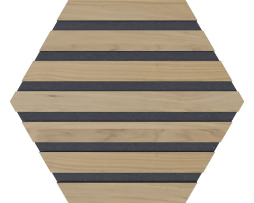 Fjordwall Akustikpaneel Hexagon Walnuss 265 x 265 x 9 mm 1 Pack = 3 Stück Fjordwall Akustikpaneel Hexagon Walnuss 265 x 265 x 9 mm 1 Pack = 3 Stück