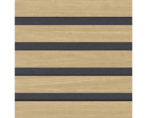 Holzpaneele mit dunklen Akzenten zur Wandgestaltung