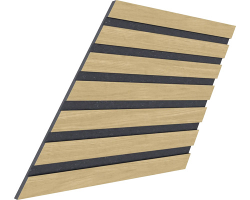 Holzpaneel mit dunklen Akzenten für Wandgestaltung