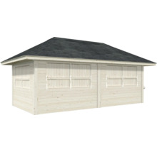 Gartenhaus aus Holz mit Bitumendach