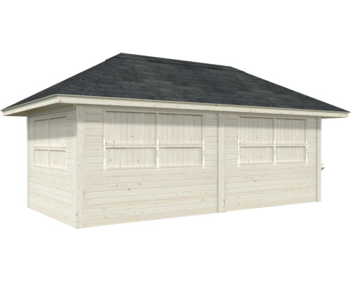 Gartenhaus aus Holz mit Bitumendach