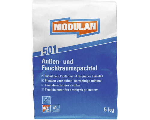 MODULAN 501 Aussen- und Feuchtraumspachtel weiß 5 kg MODULAN 501 Aussen- und Feuchtraumspachtel weiß 5 kg