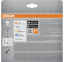 Osram Logo. Smart+ Classic A 100 E27 Multicolour Lampe kompatibel mit Smart App, Alexa, Apple Home, Samsung SmartThings und Google Home. Matter kompatible Systeme.