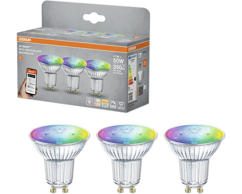 Osram 3er-Pack smarte GU10 LED-Leuchtmittel zur Beleuchtung