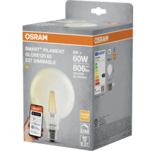 Osram Smart+ Filament Globe125 60 E27 Dimmable LED Lampe in Verpackung