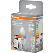 Osram Smart+ Classic B 40 E14 tunable white LED Lampe in Produktverpackung