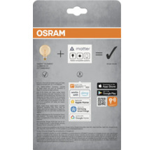 Osram Smart Filament Globe125 53 E27 dimmbare Lampe kompatibel mit Matter und Smart Home Systemen