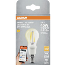 Osram Smart Filament Classic P 40 E14 dimmbare Glühbirne mit Matter Logo
