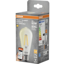 Osram Smart+ Filament Edison 60 E27 Lampe in Produktverpackung