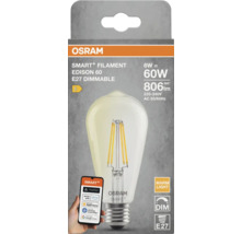Osram Smart+ Filament Edison 60 E27 dimmbare Glühbirne in Verpackung