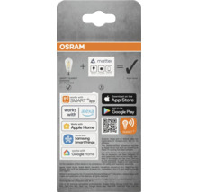 Osram Smart Filament Edison 60 E27 dimmbare Lampe kompatibel mit Matter, Smart App, Alexa, Apple Home, Samsung SmartThings und Google Home.