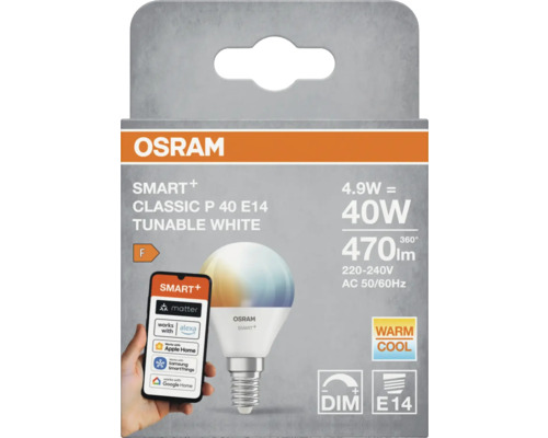 Osram Smart+ Classic P 40 E14 Leuchtmittel Verpackung