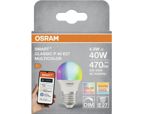 Osram Smart Plus Classic P 40 E27 Mehrfarbige Lampe