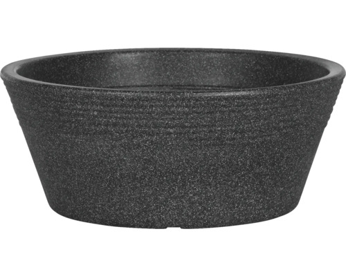 Pflanzschale geli Napoli Kunststoff Ø 29,5 cm H 12 cm anthrazit Schwarze Pflanzschale für den Garten