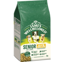 Hundefutter trocken JAMES WELLBELOVED™ Senior Truthahn & Reis 2 kg hypoallergen