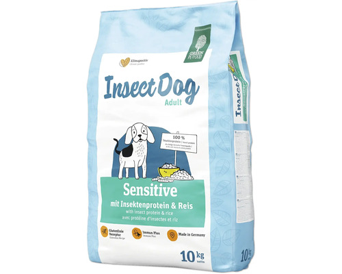 Hundefutter trocken GREEN PETFOOD Insect Dog Adult Sensitiv mit Insektenprotein & Reis10 kg Glutenfrei