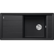 Schwarzes Spülbecken mit Abtropffläche