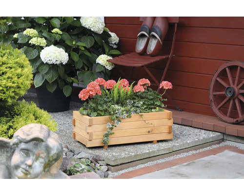 Pflanzkasten „Empoli“ mit Pflanzfolie aus Holz 29 x 59 x 20,5 cm honigfarben Pflanzkasten „Empoli“ mit Pflanzfolie aus Holz 29 x 59 x 20,5 cm honigfarben