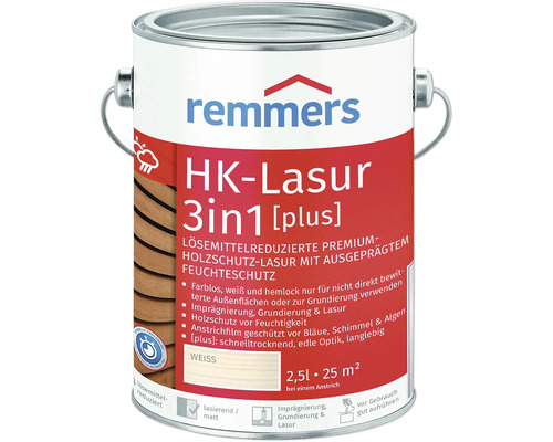 Remmers HK-Lasur 3in1 [plus] weiß 2,5 l