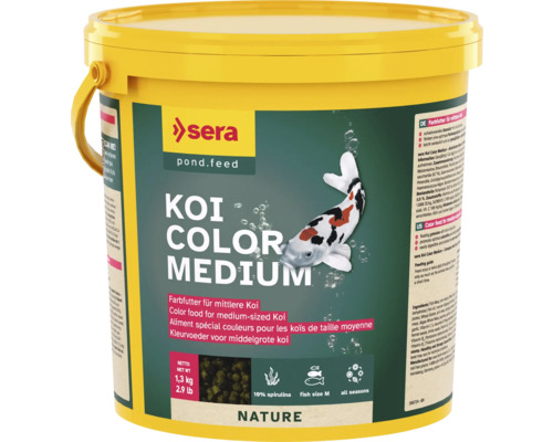 Koifutter sera Koi Color Medium 3,8 L (1,3 kg) Teichfischfutter ,Farbfutter Koifutter sera Koi Color Medium 3,8 L (1,3 kg) Teichfischfutter ,Farbfutter