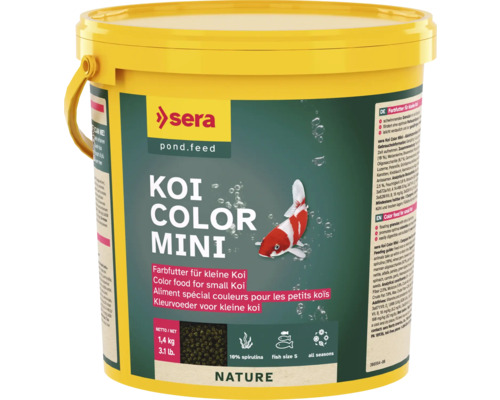 Koifutter sera Koi Color Mini 3,8 L (1,4 kg) Teichfischfutter ,Farbfutter Koifutter sera Koi Color Mini 3,8 L (1,4 kg) Teichfischfutter ,Farbfutter
