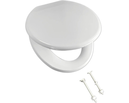 form&style WC-Sitz Thun weiß mit Absenkautomatik Toilettendeckel mit Befestigungsmaterial