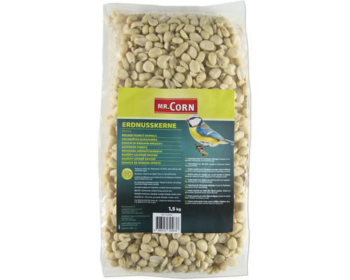 Wildvogelfutter Mr. Corn Erdnusskerne, Erdnüsse Ganzjahresvogelfutter 1.5 kg