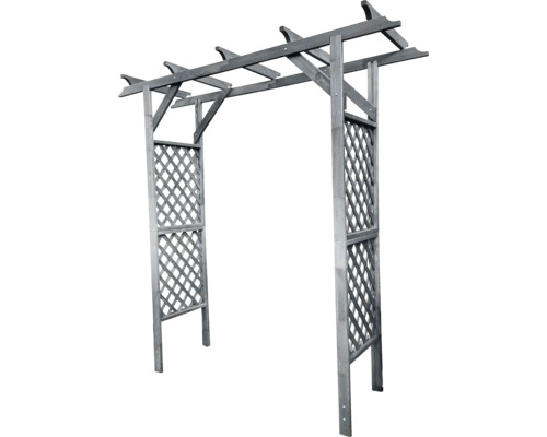 Gartenbogen aus Holz mit Rankgitter