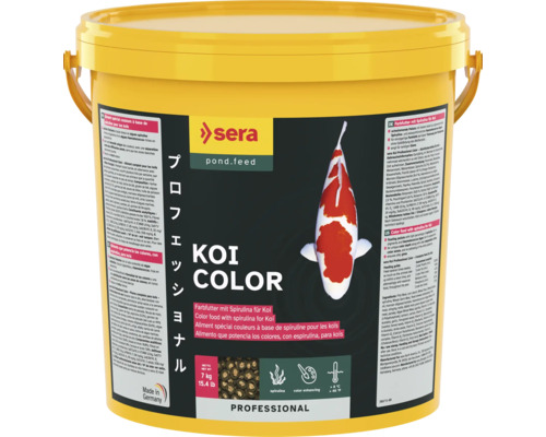 Koifutter sera Koi Professional Color 21 L (7 kg) Teichfischfutter ,Farbfutter
