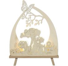 Dekorative Holzlampe mit Hundemotiv für Kinderzimmer