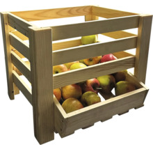 Holzkiste mit Äpfeln