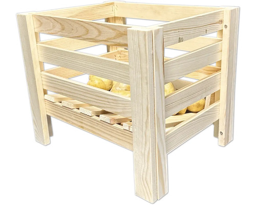 Holzkiste zur Lagerung von Gemüse