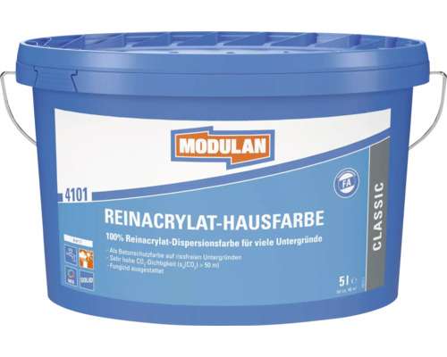 MODULAN 4101 Reinacrylat-Hausfarbe weiß 5 l