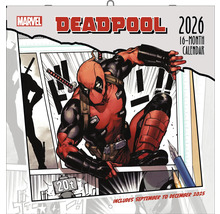 Deadpool Kalender für 16 Monate, inklusive September bis Dezember 2025, für das Jahr 2026