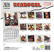 Deadpool Kalender für 2026 mit 16 Monaten