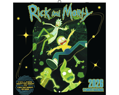 Rick and Morty Kalender 2026, 16-Monats-Kalender