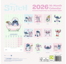 Disney Stitch Kalender 2026, 16-Monatskalender inklusive September bis Dezember 2025