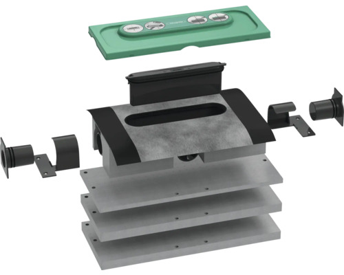 Explosionszeichnung einer Badezimmerarmatur