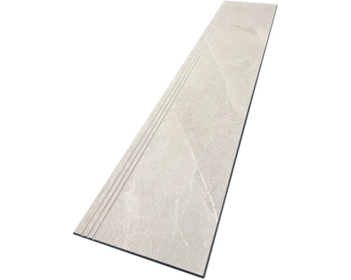 MIRAVA Feinsteinzeug Treppenstufe NARVIK sand 30 x 120 x 0,85 cm Stufenelement aus Steinzeug mit Rillen